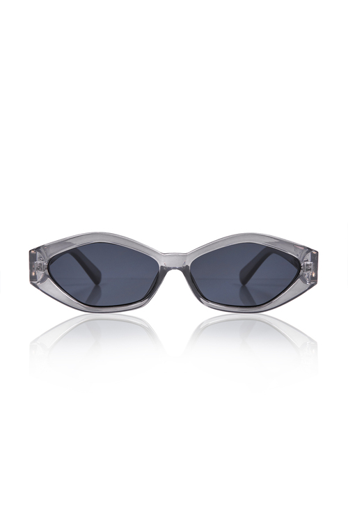 Γυαλιά ηλίου με πολυγωνικό σκελετό - ΓΚΡΙ