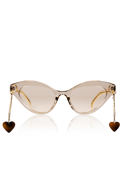 Γυαλιά ηλίου με heart design αξεσουάρ - ΜΠΕΖ