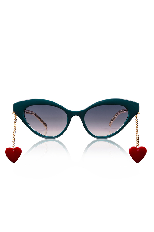 Γυαλιά ηλίου με heart design αξεσουάρ - ΠΕΤΡΟΛ