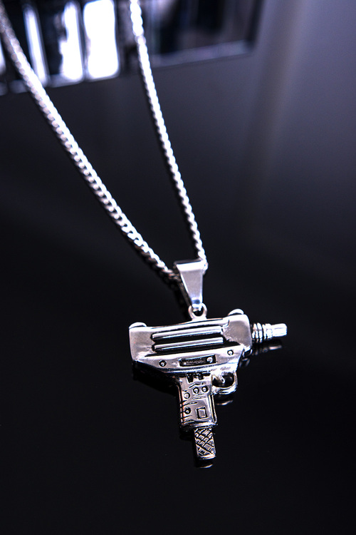 Κολιέ με Gun σχέδιο - ΑΣΗΜΙ