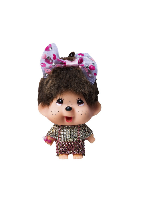 Αρωματικό αυτοκινήτου κουκλάκι με στρας - ΡΟΖ