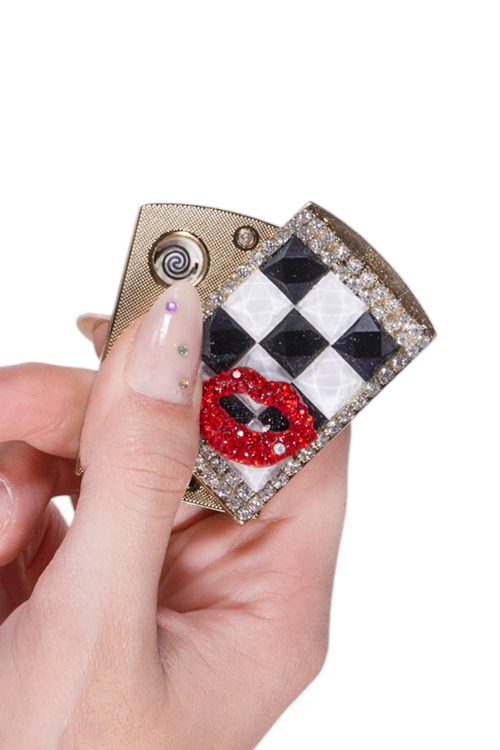 Ηλεκτρονικός αναπτήρας με σχέδιο - ΑΣΠΡΟΜΑΥΡΟ