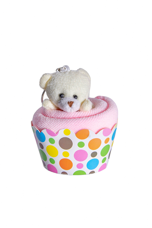 Πετσέτα χεριών με σχέδιο αρκουδάκι - ΚΙΤΡΙΝΟ