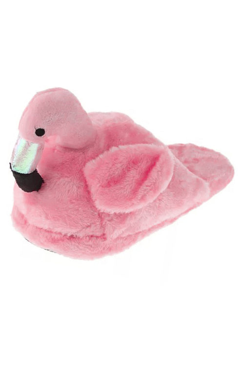Παντόφλες με σχέδιο flamingo  - ΡΟΖ