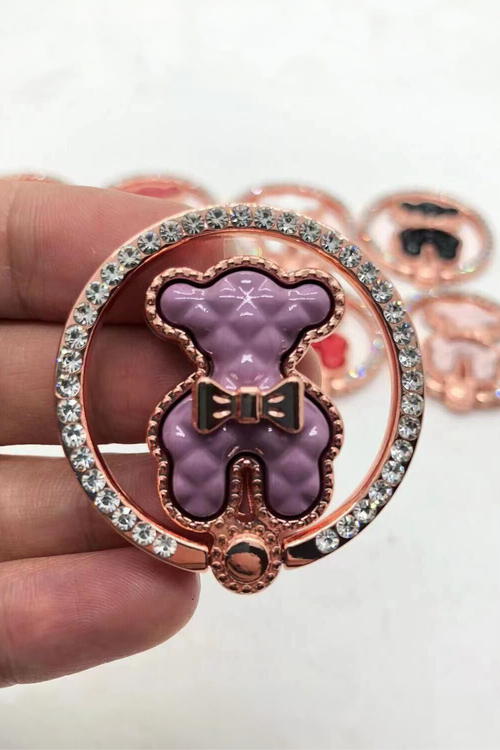 Δαχτυλίδι Στήριξης Κινητού με Αρκουδάκι & Στρας - ΜΩΒ