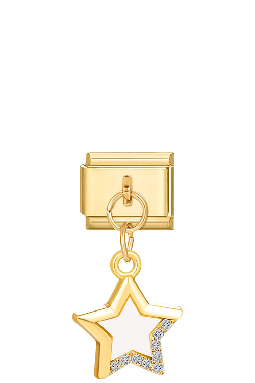 Charm "Χρυσό Αστέρι Με Στράς" - ΧΡΥΣΟ