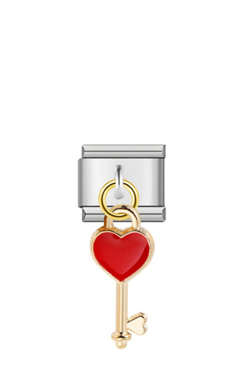 Charm "Κλειδί Κόκκινη Καρδιά" - ΑΣΗΜΙ