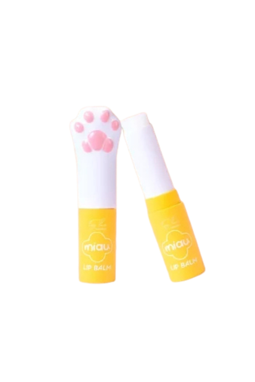 MIAU Ενυδατικό Lip Balm με Σχέδιο Πατουσάκι - ΚΙΤΡΙΝΟ